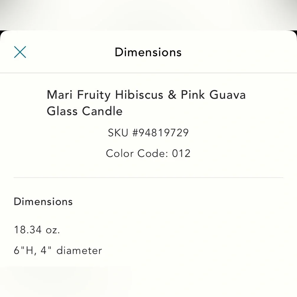 Anthropologie Mari Fruity Hibiscus & Pink Guava Glass Candle NEW - Picture 6 of 6